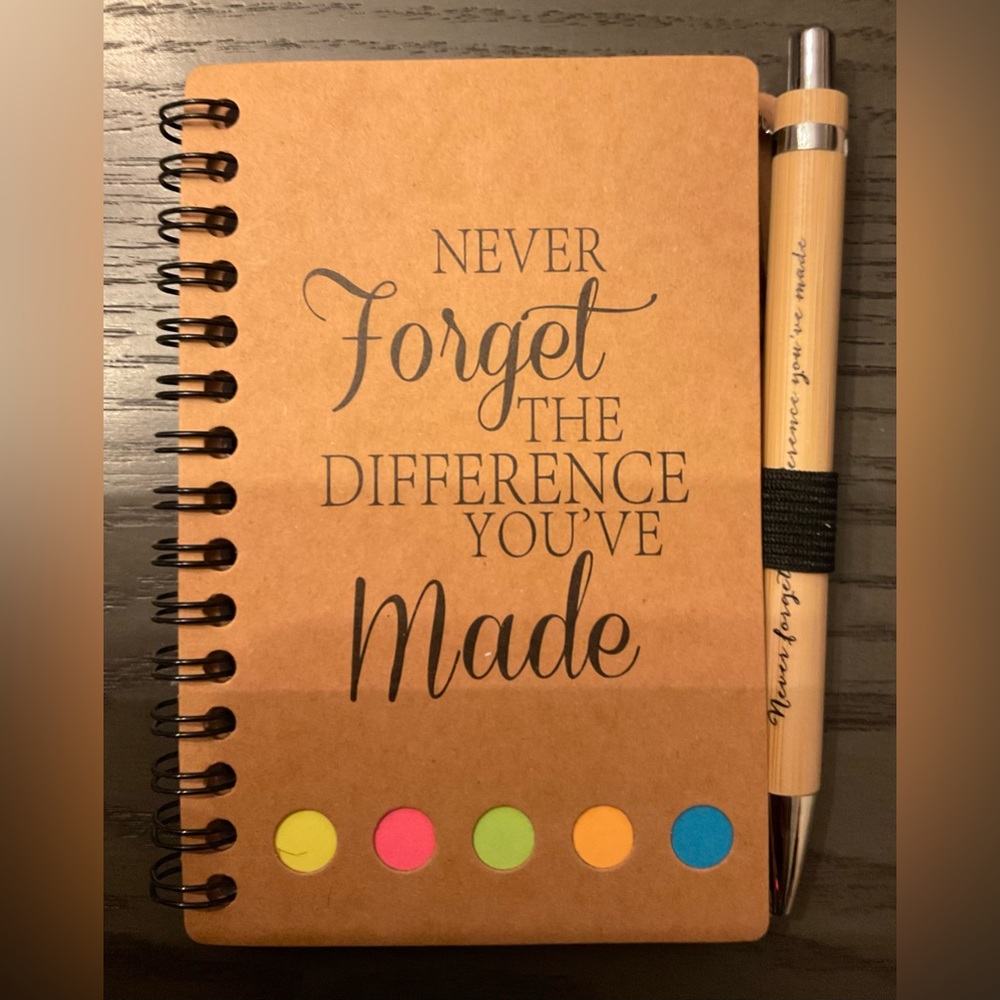 Inspirational Spiral Notebook and Pen